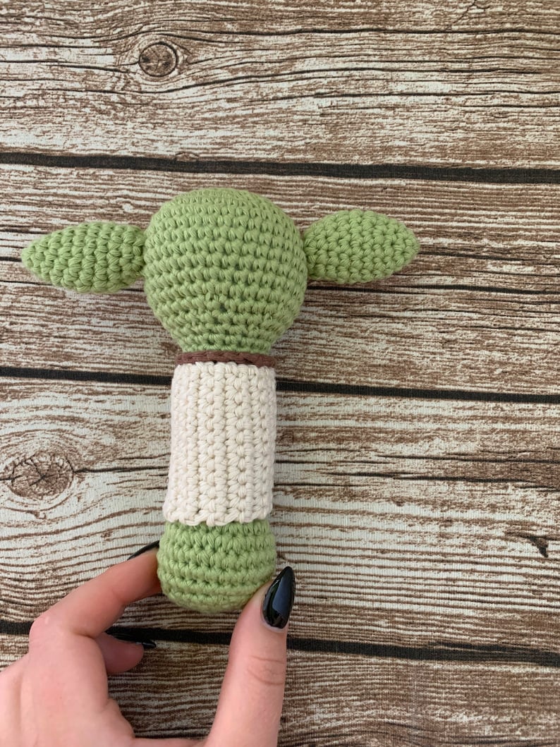 PDF Pattern, Crochet Yoda Inspired, Baby Rattle, Star Wars, Amigurumi Pattern, Baby Rattle image 8