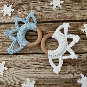 PDF Pattern, Crochet Snowflake, Winter, Christmas, Teething Ring, Amigurumi Pattern image 5