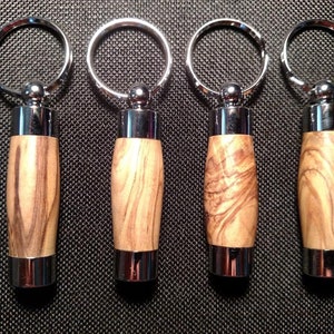 Bethlehem Wood Oil Vial Keychain for LDS Priesthood Holders with Gold Tops for Missionaries, Leaders and Brethren