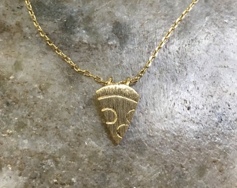 Pizza charm necklace