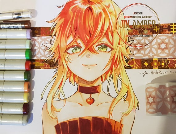 Marker Commission physical Copic Marker Anime Art Commission - Etsy Canada