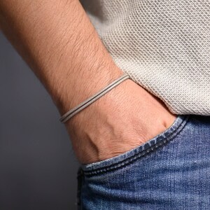 Handwoven Brown String Bracelet Knotted, Mens Thin Bracelet