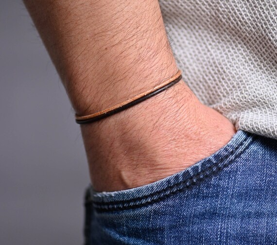 Buy Mens Thin Leather Bracelet Mens Leather Bracelet Mens