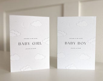 Welcome To The World Baby Girl / Boy Card