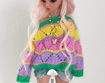 Suéter de angora de punto para Minifee, Slim MSD, muñeca BJD 1/4