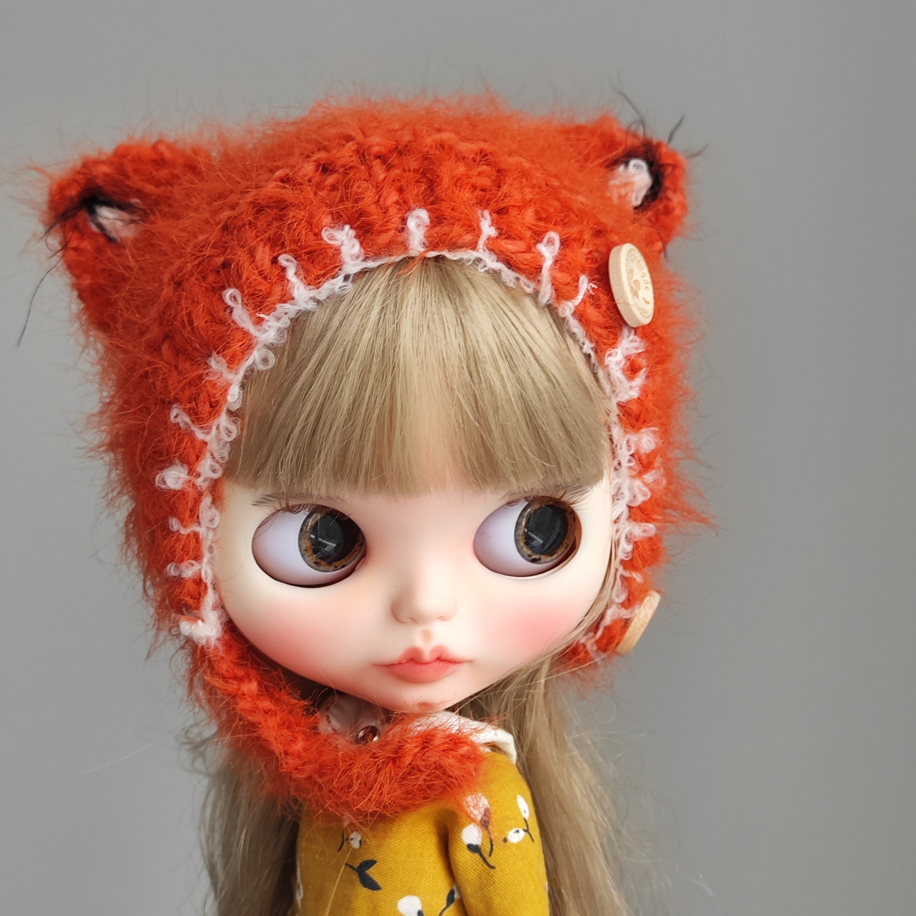 ブライス人形用ニット猫ヘルメット帽子 - Etsy 日本