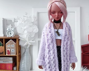 Cárdigan de punto Angora para muñeca Minifee MSD BJD 1/4