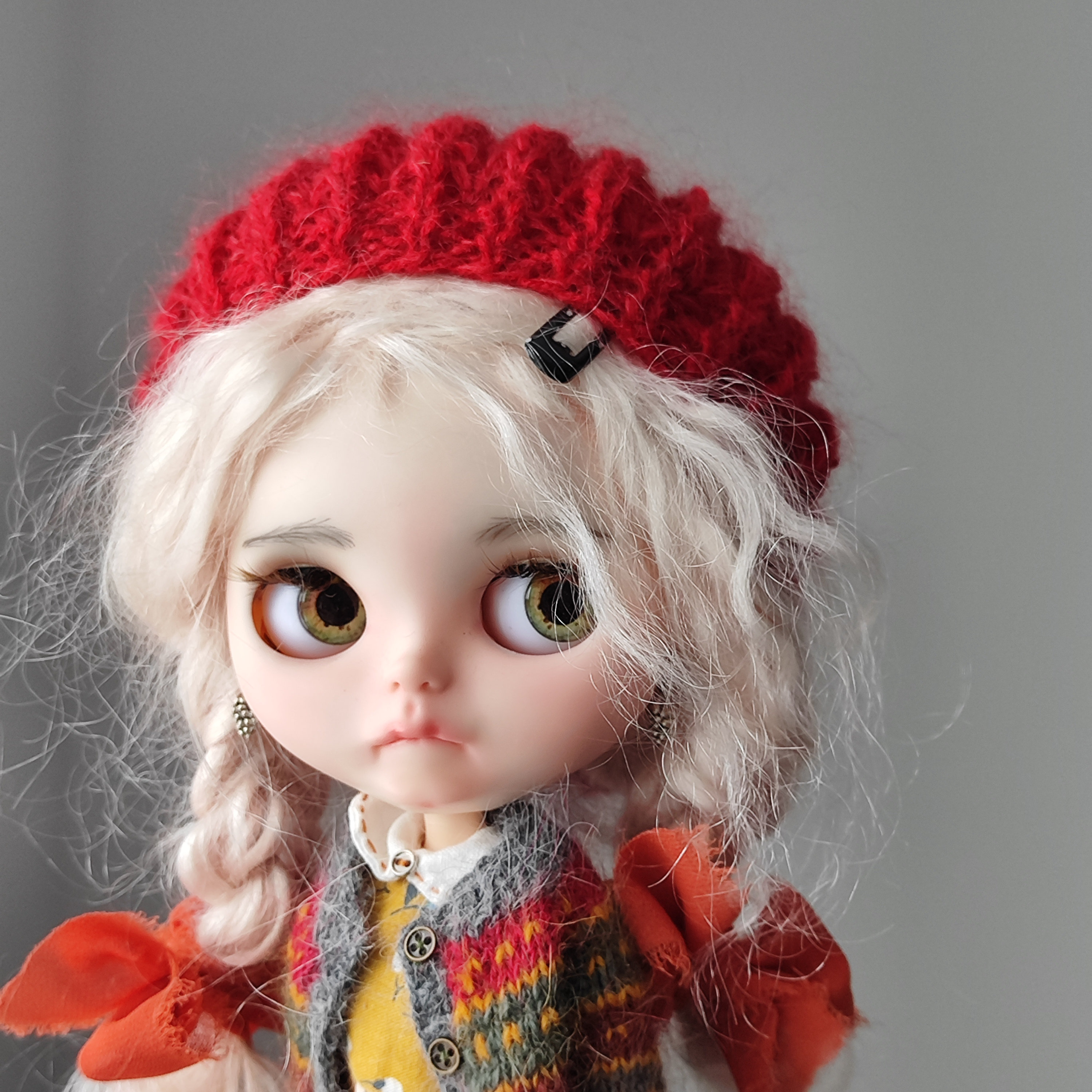 ニットブライスドール帽子：猫ヘルメット衣装 - Etsy 日本