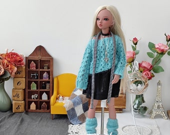 Suéter de punto Angora para Minifee, muñeca Slim MSD 1/4 BJD