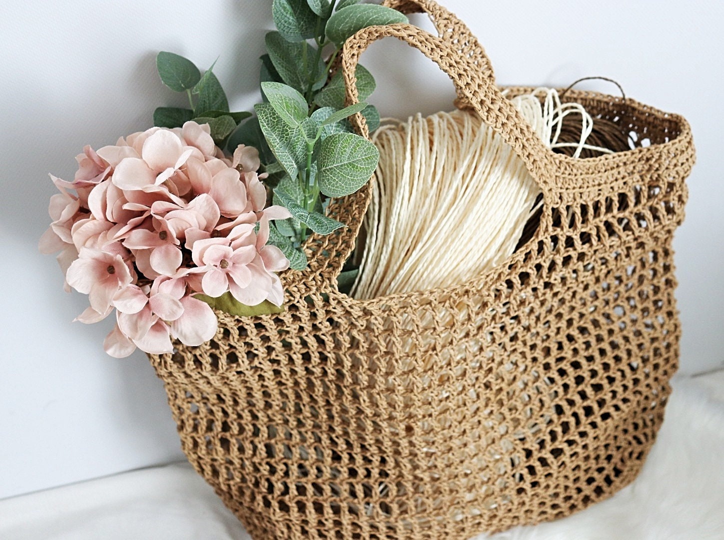 Raffia bag summer bag eco friendly crochet bag beach bag Etsy