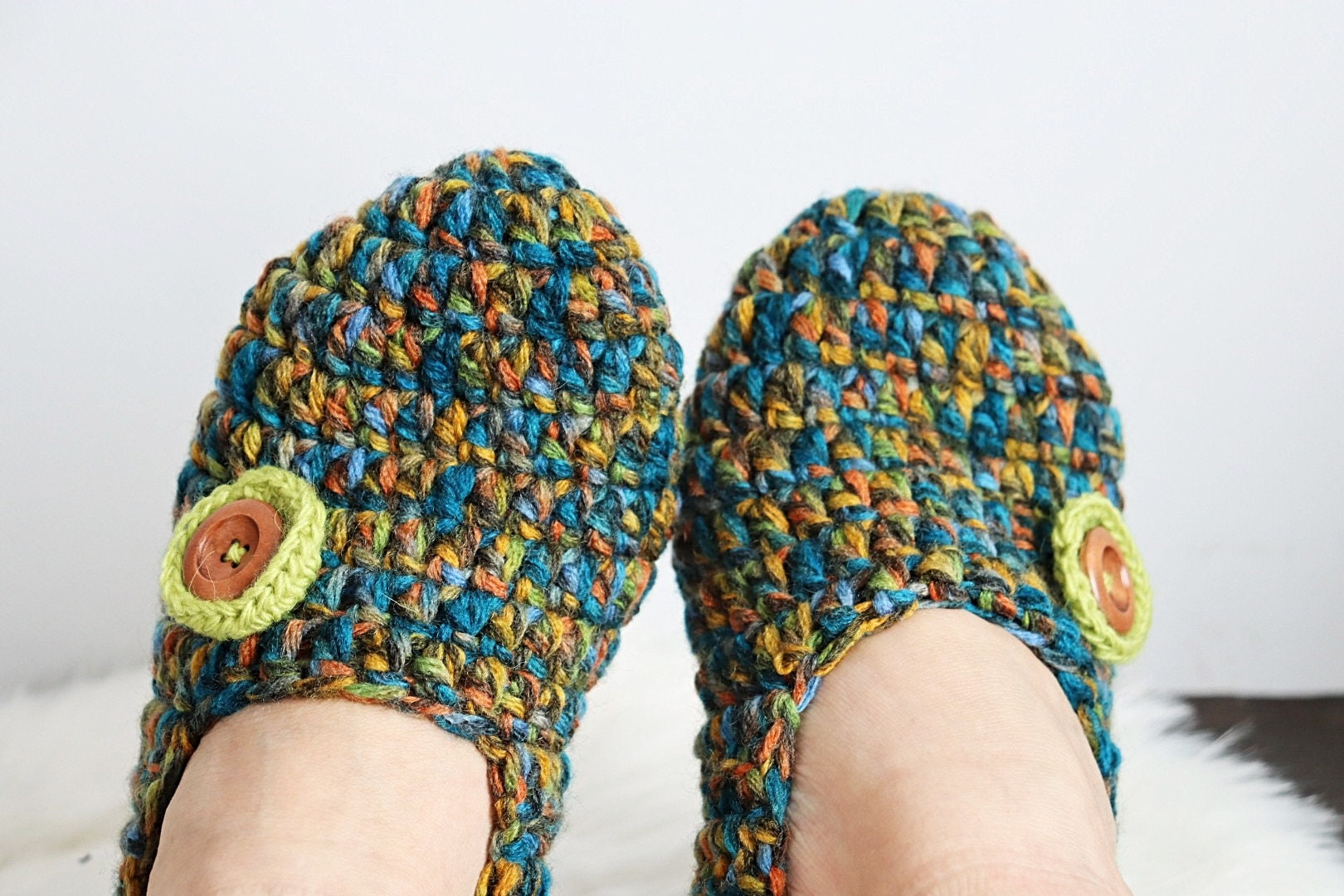 Slippers hand knitted slippers home shoes wool socks Etsy