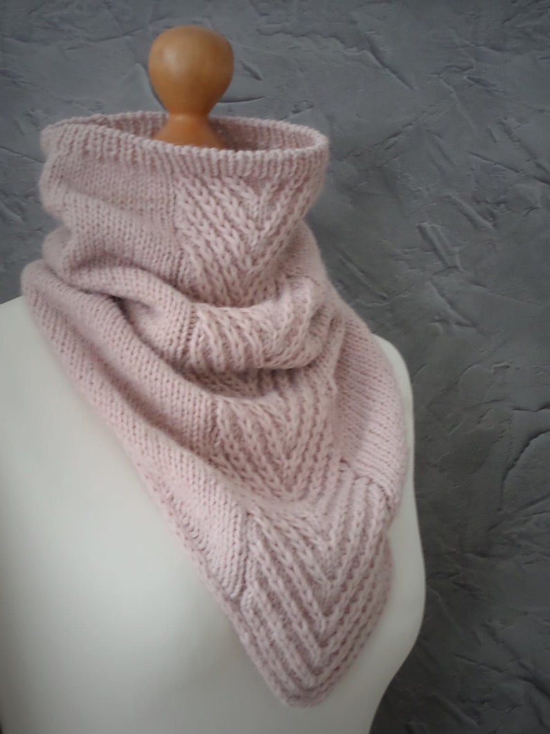 Knit cowboy cowl scarf womens scarves chunky cowl neck warmer winter scarf winter gift for women loop scarf