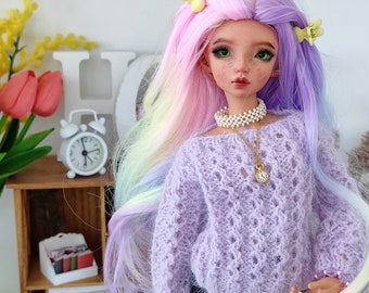 Suéter de punto de angora para muñecas Minifee, Slim MSD y BJD 1/4