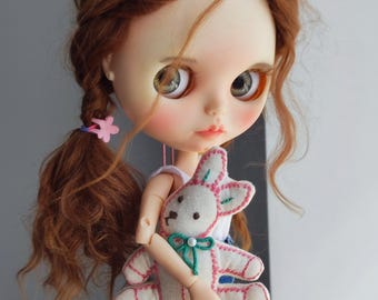 Blythe Doll Toy Bunny: Cotton Outfit, Clothes & Accessories
