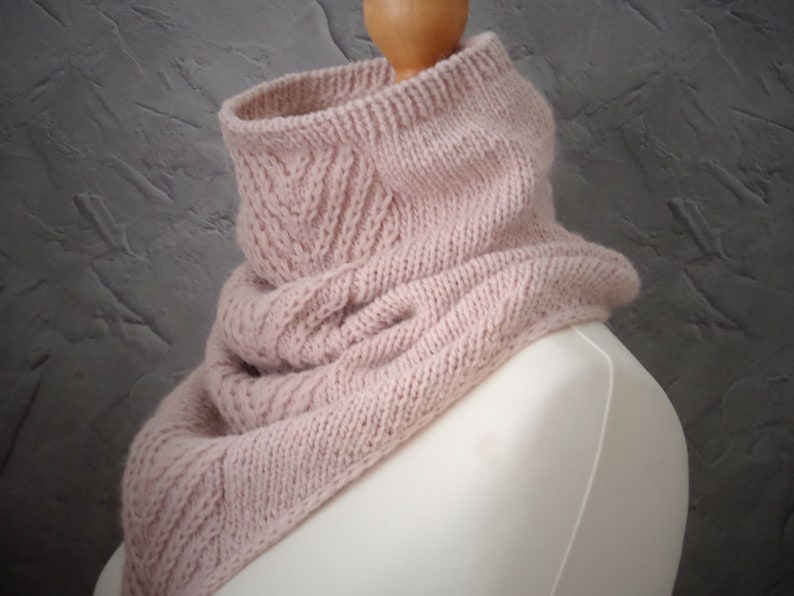 Knit cowboy cowl scarf womens scarves chunky cowl neck warmer winter scarf winter gift for women loop scarf