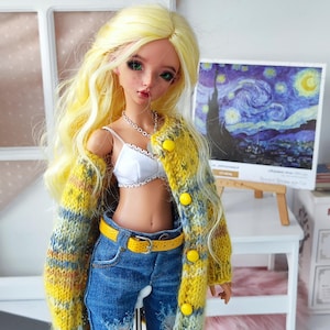 Knitted Cardigan for BJD MSD Doll: 1/4 Scale Outfit