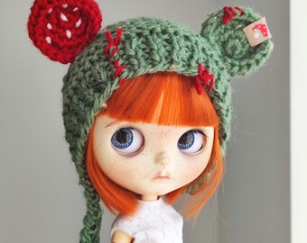 ブライスドールの帽子：手作りのぬいぐるみ猫ヘルメット - Etsy 日本