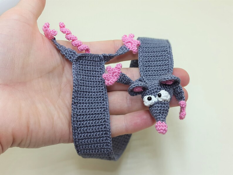 Mouse bookmark crochet RAt gifts Animal bookmark Teacher gift Etsy