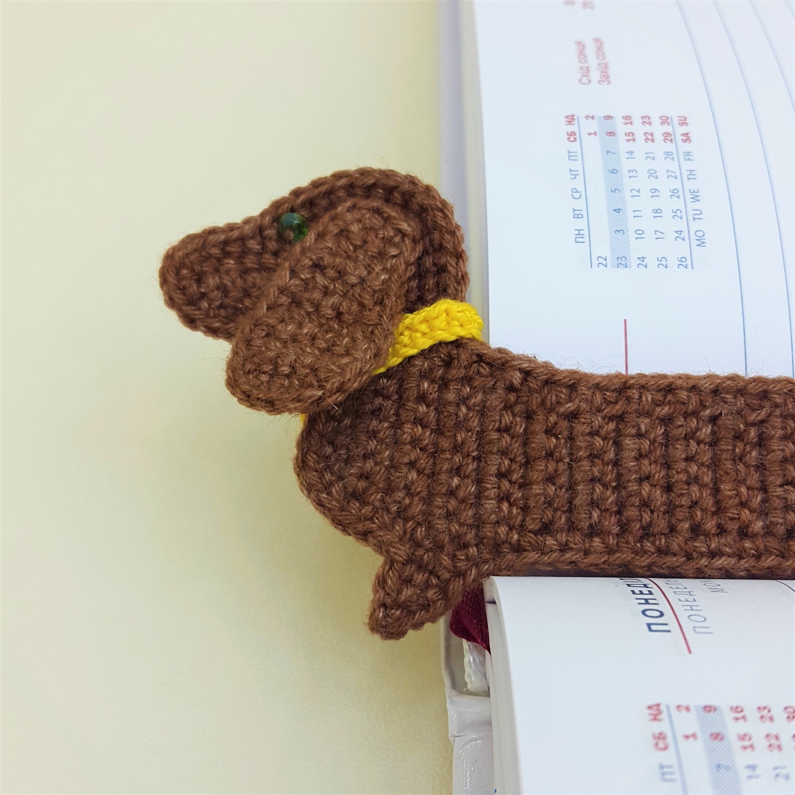 Dachshund bookmark crochet Not for Christmas Etsy
