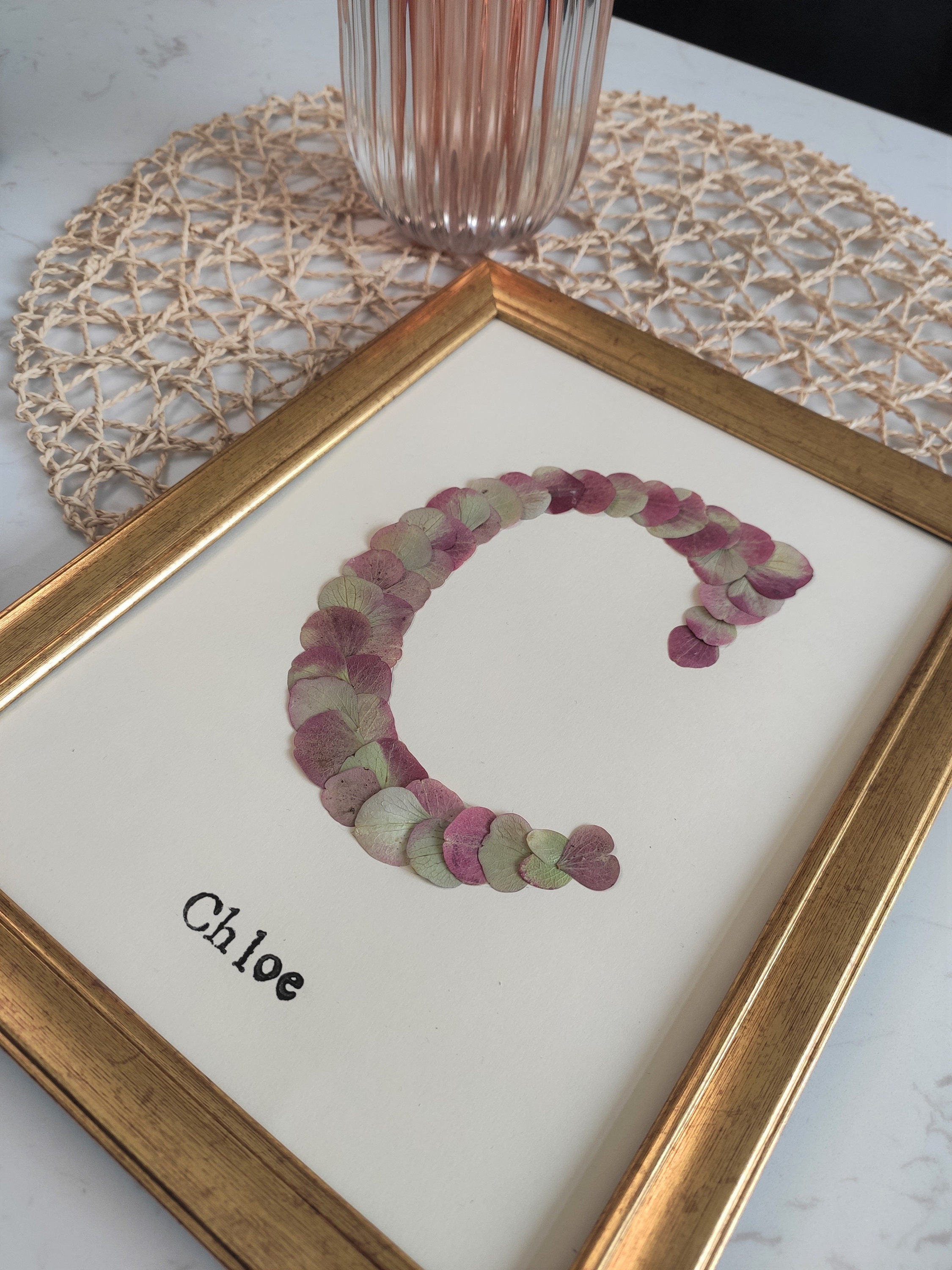 Herbier Lettre Fleurie Personnalisée