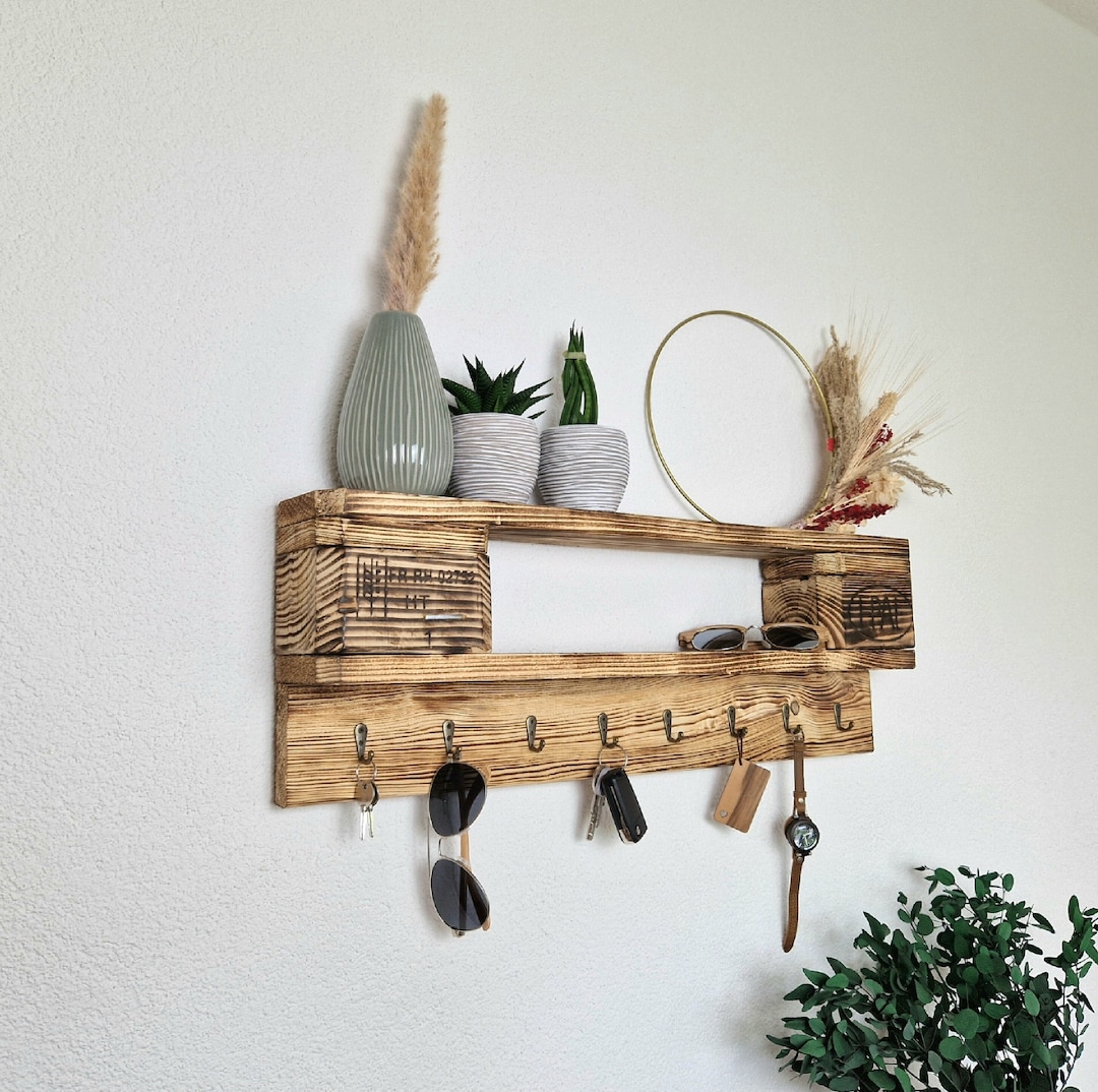 Key Rack | Key Board | Key Holder | Rustic Wooden Key Rack for an ...