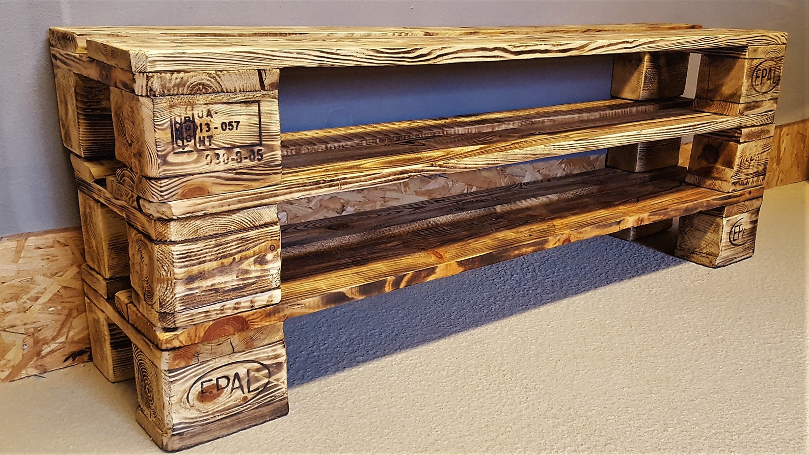 Schuhregal Holz aus Paletten industrial Schuhschrank vintage - Etsy.de
