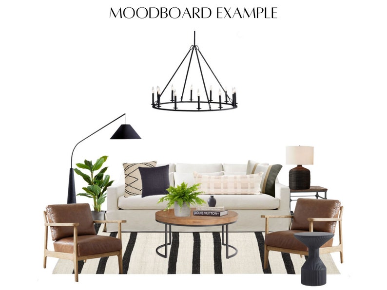 Living Room Design Service, Living Room Interior Design, Moodboard