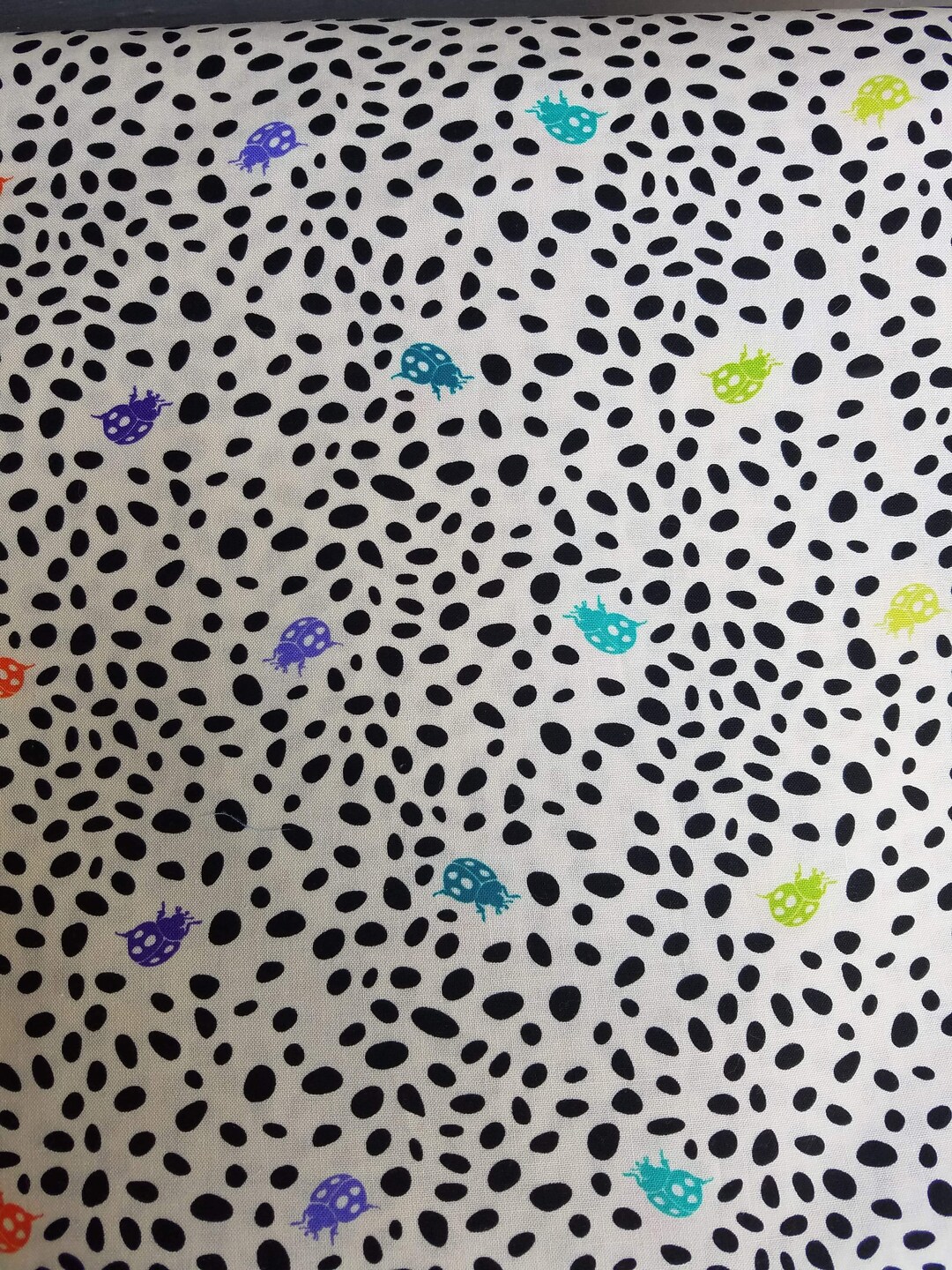 1/2 Yard Tula Pink Monkey Wrench Spots in Mango white Fabric Etsy