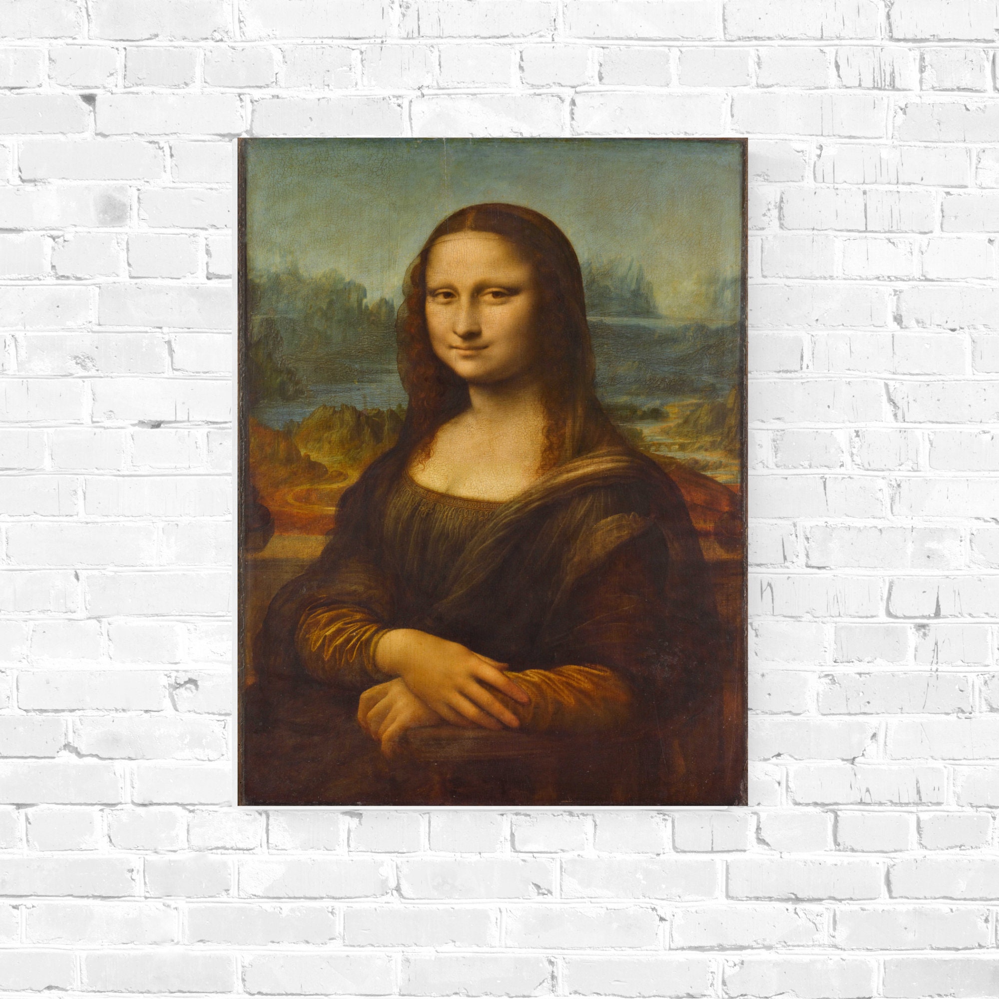 Printable Mona Lisa Mona Lisa Digital,mona Lisa Art Mona Lisa Poster Famous Painting Portrait ...