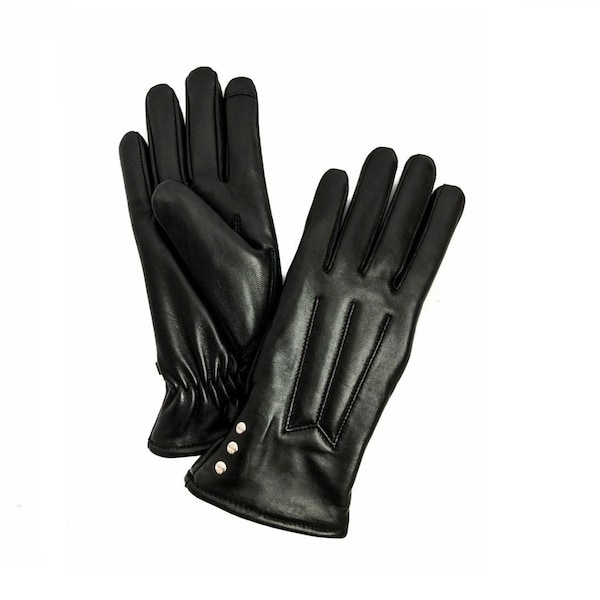 Leather Gloves Women, Black Leather Gloves, Winter Gloves Women, Lambskin Winter Gloves, Thinsulate Lining, Gifts For Women, Christmas Gifts