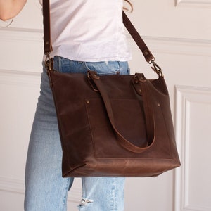 Sacs fourre-tout en cuir personnalisés pour femme avec sac à main à monogramme à fermeture éclair, cadeaux d'anniversaire en cuir pour sa mère, enseignante