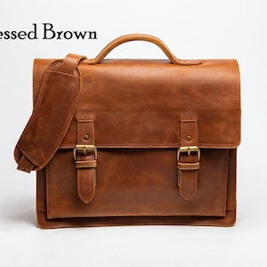 Maletín de cuero para hombre, bandolera de cuero de 14 pulgadas, bolso bandolera personalizado para portátil, regalos de aniversario de cuero para él, regalos de graduación