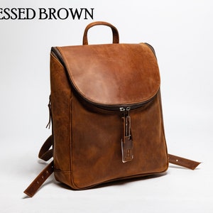 Sac à dos en cuir pour femme / Sac à dos en cuir pleine fleur / Sac à dos de voyage / Sac à dos pour ordinateur portable, école et travail / Cadeaux de fin d'études