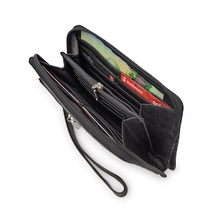 Personalized Leather Wallet Women, Zip Around Wristlet Wallet Monogrammed, Womens Wallet Fits iPhone, Handmade Christmas Gifts For Her