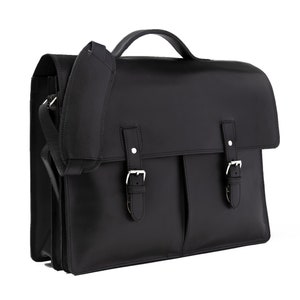 Porte-documents en cuir avec pochette, sac messager personnalisé en cuir pleine fleur pour homme, sac de travail bandoulière en cuir pour ordinateur portable