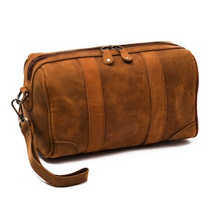 Trousse de toilette en cuir pour homme, Trousse de toilette personnalisée pour le rasage, Cadeaux pour garçons d'honneur, Cadeau pour homme d'honneur, Cadeaux de Noël pour lui, Cadeaux de voyage, Peaux