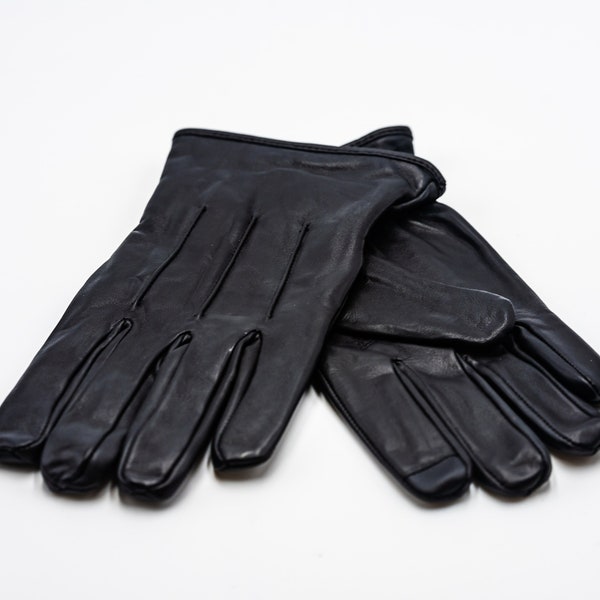 Leather Gloves Men, Mens Genuine Leather Winter Gloves, Gifts For Him Boyfriend Dad, Best Man Gift, Christmas Gifts For Men