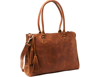 Leather Handbag Women, Brown Leather Shoulder Crossbody bag, Leather Carryall Bag, Handmade Tote Bag, Personalized Tote, Gifts For Women