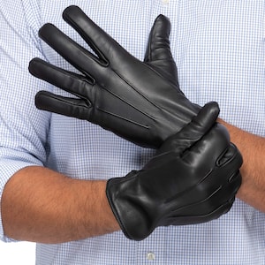 Leather Gloves Men, Premium Winter Gloves, Leather Gloves Touchscreen, Gifts For Him Boyfriend Dad, Christmas Gifts For Men