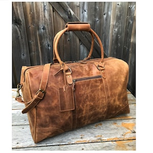 Sac de voyage en cuir personnalisé pour homme Sac de week-end personnalisé Bagagerie de voyage pour homme Voyage compagnie aérienne Carryon Monogram Garçons d'honneur Cadeaux pour lui