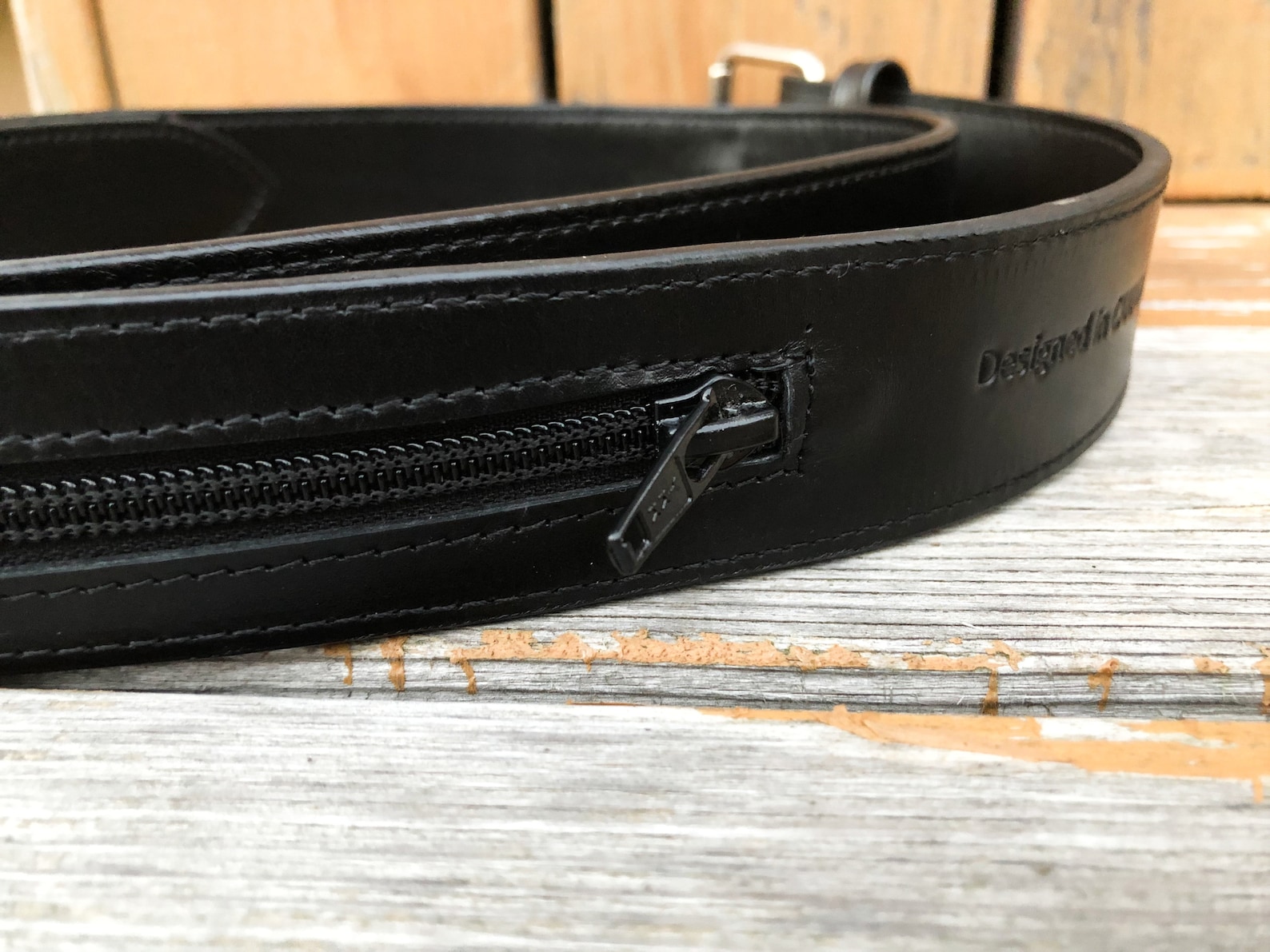 Money Belt, Full Grain Leather Belt, Black Leather Belt, Black Leather
