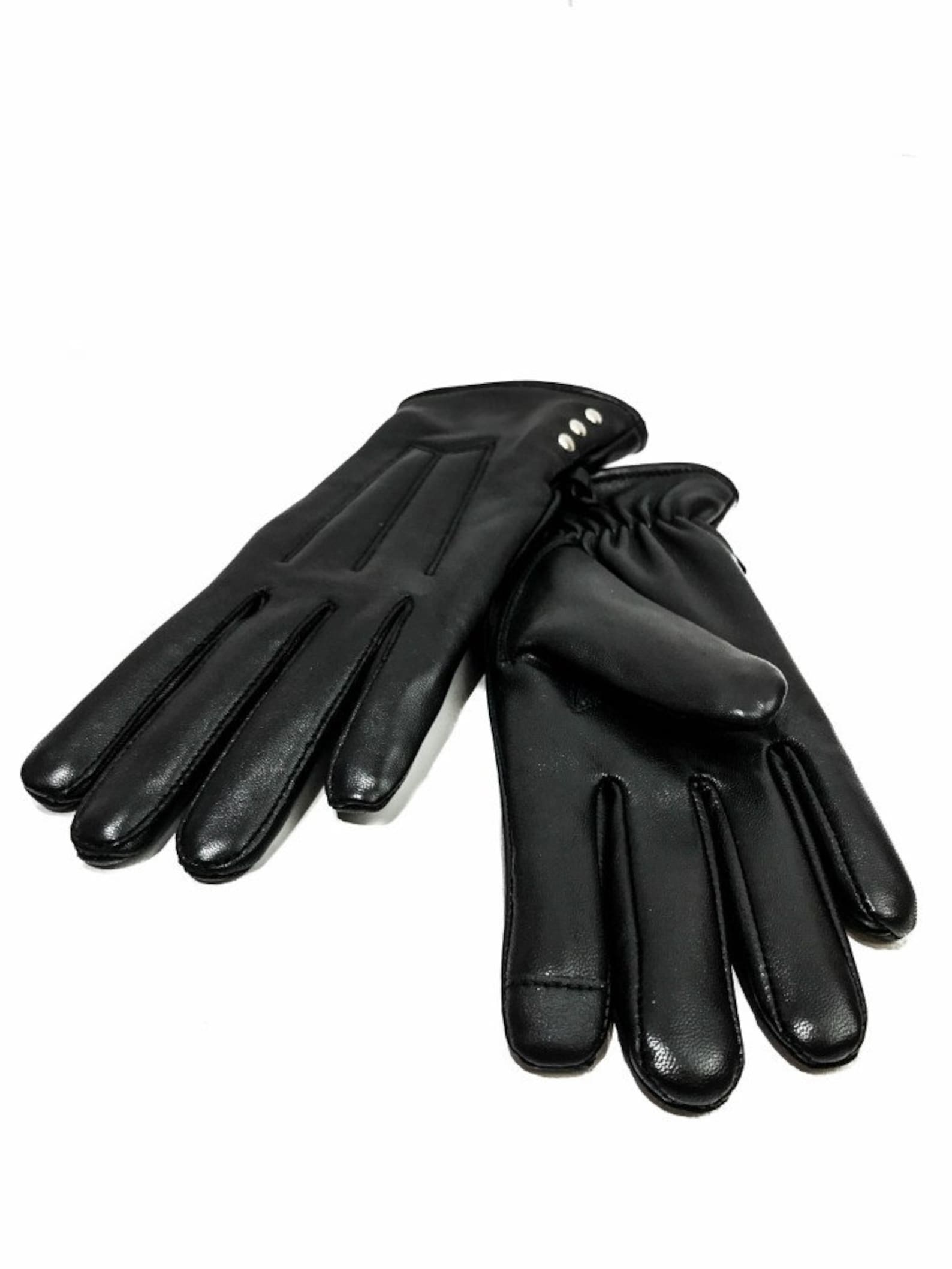 Leather Gloves Women, Black Leather Gloves, Winter Gloves Women ...
