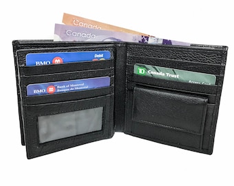 Full Grain Leather Wallet Coin, Personalized Leather Wallet, Leather Wallet Handmade, Black Leather Wallet Engraved, Leather Wallet Change