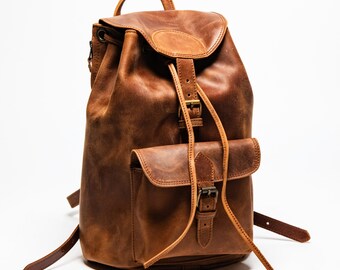 Leather Backpack Women, Personalized Knapsack Rucksack  display picture 2