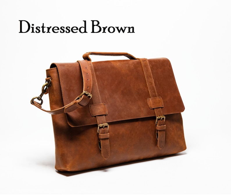 Leather Messenger Bag Leather Briefcase Leather Crossbody Etsy