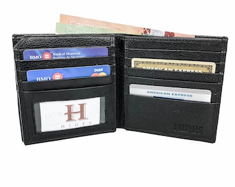 Full Grain Leather Wallet Men, Personalized Leather Wallet, Black Leather Wallet, Handmade Leather Wallet, Groomsmen Gift Monogram Wallet