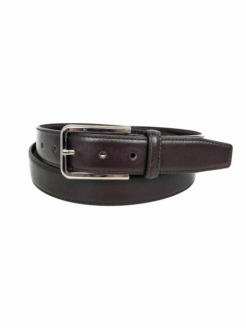 Full Grain Leather Belt Brown Leather Belt Men Groomsmen Etsy