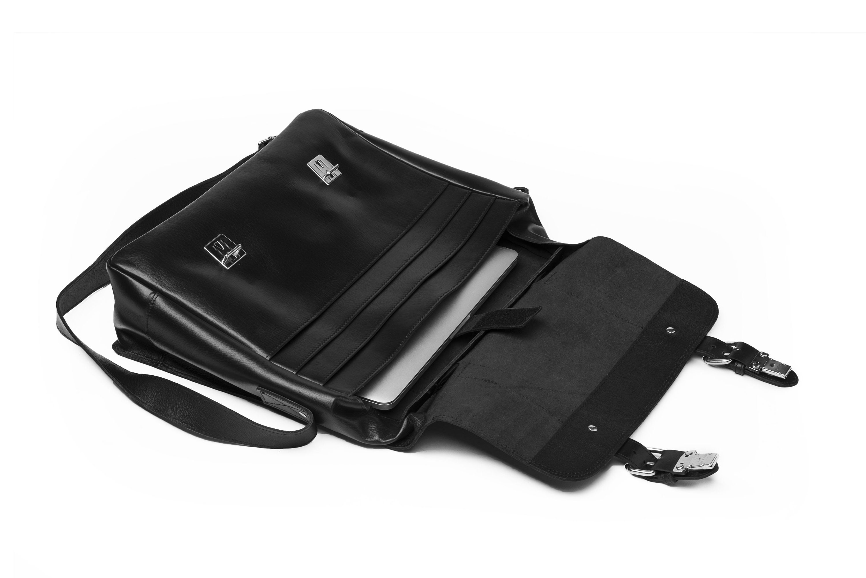 Leather Messenger Bag Men / Leather Briefcase Fits 15.6