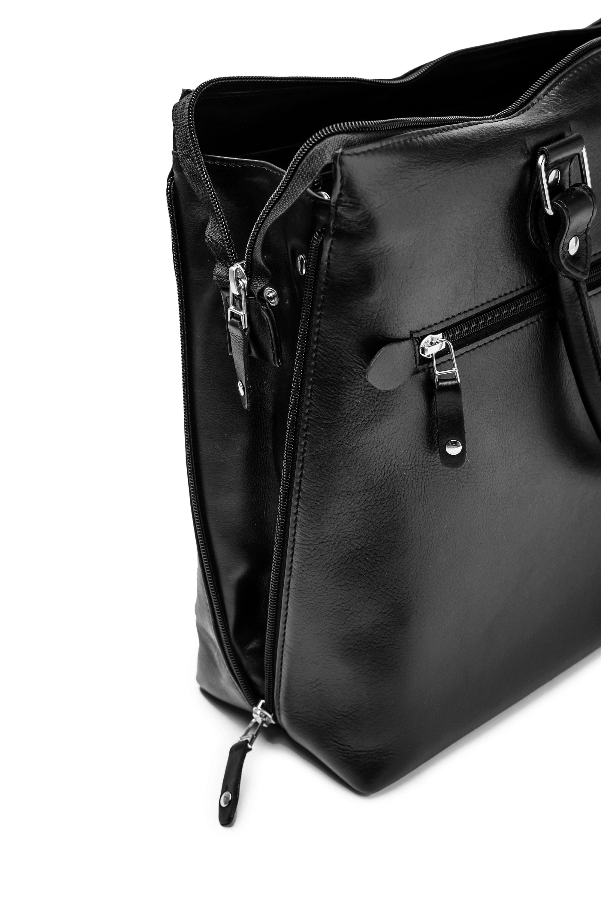 Leather Briefcase Women Personalized Messenger Office Bag Etsy