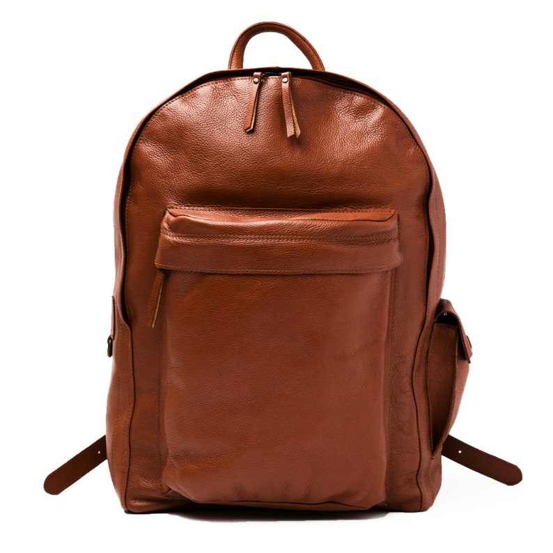 full grain leather backpack